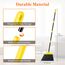 Lifewit Außen/Innen Besen für schwere Aufgaben, Kommerzieller Besen mit 1,35m langem ausziehbarem Stiel, Haushaltswinkel-Eckbesen für Terrasse, Garage, Oberdeck, Lobby, Hof, Gelb