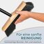Hausfelder Besen mit Stiel, Haushaltsbesen & Zimmerbesen 30cm breit, Holz Kehrbesen mit weichen Borsten für Innen, Stubenbesen Indoor schwarz