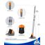 MR.SIGA Besen und Kehrschaufel Set mit langem Stiel, Standbesen mit Kehrschaufel Combo für die Reinigung von Büro, Garage, Lobby, leichtes Kehrset, 51.7"(131 cm) Langer Stiel, Grau & Orange