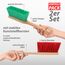 Hausfelder Handfeger 2er Set, Handbesen, Kehrbesen für Garten & Outdoor, mit harten Kunststoffborsten, Kleiner Besen für draußen