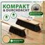 ORGAFLIX Premium Besen mit Stiel und Handfeger Set - Kehrset mit Rosshaarmischung, extra Staubbindend, 24 mm verzinktes Gewinde, Besenstiel verstellbar 60–130 cm, Made in Germany & Italy