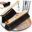 ORGAFLIX Premium Besen mit Stiel und Handfeger Set - Kehrset mit Rosshaarmischung, extra Staubbindend, 24 mm verzinktes Gewinde, Besenstiel verstellbar 60–130 cm, Made in Germany & Italy