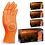 PROGRIP Einweghandschuhe Diamant Grip, Orange, Einmalhandschuhe Extra Stark, Nitrilhandschuhe Gr. XL, 2x dicker, Handschuhe Einweg, Arbeitshandschuhe für Werkstatt & Montage, 200 Stück (4x50 Stk)