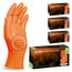 PROGRIP Einweghandschuhe Diamant Grip, Orange, Einmalhandschuhe Extra Stark, Nitrilhandschuhe Gr. M, 2x dicker, Handschuhe Einweg, Arbeitshandschuhe für Werkstatt & Montage, 500 Stück (10x50 Stk)