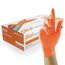 UNIGLOVES Orange Pearl Nitril-Untersuchungshandschuhe - vielseitig einsetzbar, puderfreie und latexfreie Einweghandschuhe - Box mit 100 Handschuhen, Orange, Extra groß (GP0135)