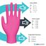 UNIGLOVES Magenta Pearl Nitril-Untersuchungshandschuhe - vielseitig einsetzbar, puderfreie und latexfreie Einweghandschuhe - Box mit 100 Handschuhen, Magenta, Größe S (GP8502)