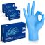 The Real Touch Einweghandschuhe, Blau Nitrilhandschuhe - Box mit 100 Stück, Einmalhandschuhe Puderfrei und Latexfrei, Nitril Handschuhe Einweg für Küche und Reinigung (Blau, XL)