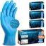 PROGRIP Einweghandschuhe Diamant Grip, Blau, Einmalhandschuhe Extra Stark, Nitrilhandschuhe Gr. L, 2x dicker, Handschuhe Einweg, Arbeitshandschuhe für Werkstatt & Montage, 50 Stk/Box