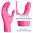 400x ARNOMED Einweghandschuhe Pink (4x100 Stück), Einmalhandschuhe L, Nitril Handschuhe Einweg, Nitrilhandschuhe puderfrei, Gummihandschuhe Einweg Schutzhandschuhe Handschuhe Nitril in XS, S, M, L, XL
