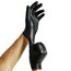 Spontex Extra Black Einmalhandschuhe aus Vinyl, ungepudert und latexfrei, vielseitig einsetzbar, in praktischer Spenderbox, Größe L, 100er Pack, schwarz