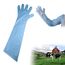 Bavooty Langarm Veterinär Handschuh,Veterinär-Handschuhe,Dehnbare Einweghandschuhe,Für Vieh,Einweg Weichplastikfolie Handschuhe,Extra Lange 90 cm,blau,150pcs (Blau, 150)