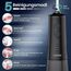 Munddusche Kabellos Elektrischer Zahnreiniger, Vimmk Zahndusche Water Flosser 5 Modi & 8 Düsen USB-C Wiederaufladbare Wasser Flosser IPX7 Wasserdicht, 300ML Wassertank Mund Reiniger(Schwarz)