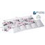 Medi Partners Kirschkernkissen Mikrowelle 60x20cm Körnerkissen groß Wärmekissen 800g 100% Baumwolle 5 kammern abnehmbarer Bezug - Kirschkernkissen nacken schulter Kältetherapie (Rosa Blumen)