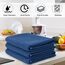 VIVOTE 3er-Pack Microfaser Geschirrtücher, Waffelgewebe Küchenhandtücher, Super saugfähige Trocknungstücher 40 cm x 56 cm Dunkel Blau
