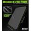 Airlab 4X Mikrofasertuch Carbon Tücher Auto, 50x40 cm Fenstertuch Poliertuch für Kristallklare & Streifenfreie Scheiben, Carbon Mikrofaser Putztücher Glastücher Reinigungstücher, Grau, 400GSM