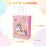 Flintronic 12 Stück Papiertüten, Geschenktüten Kindergeburtstage, Einhorn Papiertüten Papier Tüten, 21cm * 15cm * 8cm Candy Tüten, Verpacken von Geschenken, Hochzeit, Party