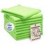 ZOLLNER 10er Set Mikrofasertücher für streifenfreien Glanz - flusenfreie und saugstarke Reinigungstücher - waschbar bis 60°C - 32x32cm in grün - Hotelqualität