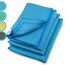 ELEXACLEAN Mikrofaser Trockentuch, Premium Waffeltuch (4 Stück, 60x40 cm, Blau) superweiche Qualität für Auto, Glas, Küche, Geschirr, Bad