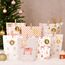 Adventskalender zum Befüllen, Weihnachtskalender zum selber befüllen, 24 Bedruckt Adventstüten zum selbst füllen, Geschenk Papiertüten mit Zahlen Aufkleber zum Selbstbefüllen (Rosa)