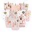 Adventskalender zum Befüllen, Weihnachtskalender zum selber befüllen, 24 Bedruckt Adventstüten zum selbst füllen, Geschenk Papiertüten mit Zahlen Aufkleber zum Selbstbefüllen (Rosa)
