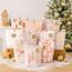 Adventskalender zum Befüllen, Weihnachtskalender zum selber befüllen, 24 Bedruckt Adventstüten zum selbst füllen, Geschenk Papiertüten mit Zahlen Aufkleber zum Selbstbefüllen (Rosa)