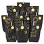 Adventskalender Tüten zum Befüllen, Weihnachtskalender Papiertüten zum Selber Basteln, DIY Advents Kraftpapiertüten Selbstbefüllen zum selbst füllen,Schwarzgold motiv, 24 Bedruckte Geschenktüten