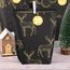 Adventskalender Tüten zum Befüllen, Weihnachtskalender Papiertüten zum Selber Basteln, DIY Advents Kraftpapiertüten Selbstbefüllen zum selbst füllen,Schwarzgold motiv, 24 Bedruckte Geschenktüten