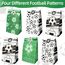 12 Stück Fußball Papiertüten Geburtstagstüten Fussball Party Tüten mit 18 Aufkleber 4 Muster für Kinder Weihnachten Halloween Geburtstag Hochzeit Party für Geburtstag Kinder Fußball Motto Party Favors