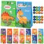 Dinosaurier Party Taschen, 16 Stück Geschenktüten Papier mit 24 Aufkleber, Dinosaurier Party Bags Tüten Mitgebseltüten Gastgeschenke zum Kindergeburtstagen Geburtstagstüten für Süßigkeiten