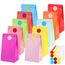 100 Stück Papiertüten Bunt, 18 x 9 x 6 cm Geschenktüte Klein mit 108 Aufkleber Tüten Kindergeburtstag Mitgebsel Tüten Partytüten für Ramadan Hochzeit Valentinstag Geburtstag Ostern (10 Farben)