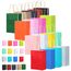 rokrist 17stk Bunt Papiertüten mit Henkel, Geschenktüten 21x15x8cm, Kraftpapiertüte für Weihnachten, Einkaufen, Geburtstag, Hochzeiten, Verpackungen, Partys