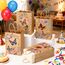Xinstroe 12 Stück Papiertüten Kinder Geschenktüten Partytüten Papier Tüten zum Verpacken von Geschenken, Giveaways, Kindergeburtstag, Hochzeit, Party, Schmetterling Braun