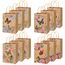 Xinstroe 12 Stück Papiertüten Kinder Geschenktüten Partytüten Papier Tüten zum Verpacken von Geschenken, Giveaways, Kindergeburtstag, Hochzeit, Party, Schmetterling Braun