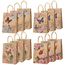 Xinstroe 12 Stück Papiertüten Kinder Geschenktüten Partytüten Papier Tüten zum Verpacken von Geschenken, Giveaways, Kindergeburtstag, Hochzeit, Party, Schmetterling Braun
