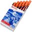 edding 300 Permanentmarker - orange - 10 Stifte - Rundspitze 1,5-3 mm - wasserfest, schnell-trocknend - wischfest - für Karton, Kunststoff, Glas, Holz, Metall, Glas