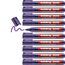 edding 300 Permanentmarker - violett - 10 Stifte - Rundspitze 1,5-3 mm - wasserfest, schnell-trocknend - wischfest - für Karton, Kunststoff, Glas, Holz, Metall, Glas