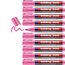 edding 300 Permanentmarker - pink - 10 Stifte - Rundspitze 1,5-3 mm - wasserfest, schnell-trocknend - wischfest - für Karton, Kunststoff, Glas, Holz, Metall, Glas