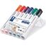 STAEDTLER Lumocolor 351 WP6 Whiteboard-Marker, Rundspitze ca. 2 mm Linienbreite, Set mit 6 Farben (5 Stück)