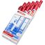 edding 3000 Permanentmarker - karmin-rot - 10 Stifte - Rund-Spitze 1,5-3 mm - schnell trocknender Permanent Marker - wasserfest, wischfest - für Karton, Kunststoff, Holz, Metall - Universalmarker