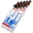edding 3000 Permanentmarker - dunkel-braun - 10 Stifte - Rund-Spitze 1,5-3 mm - schnell trocknender Permanent Marker - wasserfest, wischfest - für Karton, Kunststoff, Holz, Metall - Universalmarker