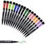 Willingood Whiteboard Marker, 16 Stück Magnetisch Whiteboard Stifte mit Schwamm, Geruchsarmer Trocken Abwischbar Folienstift mit Radiergummi für Zuhause Schule Büro, 8 Farben Rundspitze 1-2mm