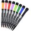 Willingood Whiteboard Marker, Magnetisch Whiteboard Schwamm mit Stifte, 2 in 1 Kreidemarker mit 8 Farben, Trocken Abwischbar, Rundspitze 1-2mm, Perfekt für Zuhause Schule Büro