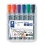 STAEDTLER Lumocolor 356 B WP6 Flipchart-Marker, Keilspitze ca. 2 oder 5 mm Linienbreite, Set mit 6 Farben, (6er Etui (2x))