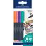 Faber-Castell 160704 - Creative Marker Set, 4 Permanent Marker, Stifte Set für Papier, Glas, Kunststoff uvm.
