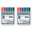 STAEDTLER Lumocolor 356 B WP6 Flipchart-Marker, Keilspitze ca. 2 oder 5 mm Linienbreite, Set mit 6 Farben, (6er Etui (2x))
