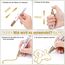 Permanent Marker Wasserfester Stift, 8 Gold Stark Deckend Paint Marker Schnell Trocknender Wasserfeste Permanentmarker zum Steine Bemalen für Karton, Glas Holz, Metall, Kunststoff, Papier, Lackstift