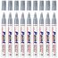 STANBLUE Permanent Marker Wasserfester Stift, 8 Silber Stark Deckend Paint Marker Schnell Trocknender Permanentmarker zum Steine Bemalen für Karton, Glas Holz, Metall, Kunststoff, Papier, Lackstift