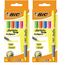 BIC 896055 Textmarker Highlighter Grip, Keilspitze, 5er Etui, farblich sortiert (Packung mit 2)