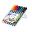 STAEDTLER permanent Marker Lumocolor, Keilspitze ca. 1,0 - 2,5 mm, wisch- und wasserfest, Made in Germany, nachfüllbar, lange Lebensdauer, 8 Universalstifte in sortierten Farben, 314 WP8