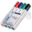 STAEDTLER Whiteboard Marker Lumocolor, trocken und rückstandsfrei abwischbar, Keilspitze ca. 2 oder 5 mm, hohe Qualität Made in Germany, Set mit 4 Farben, 351 B WP4